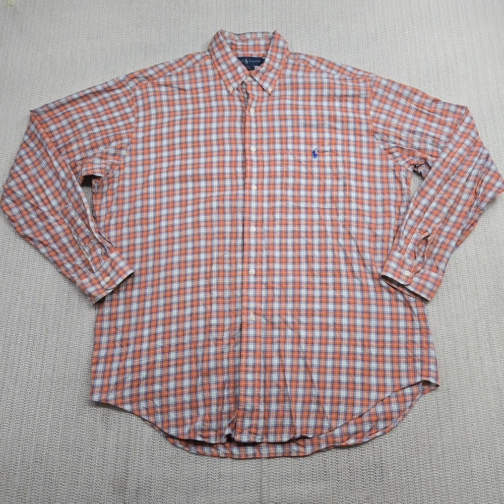 Polo Ralph Lauren Shirt Mens Large Plaid Blake Button Down Long Sleeve Preppy